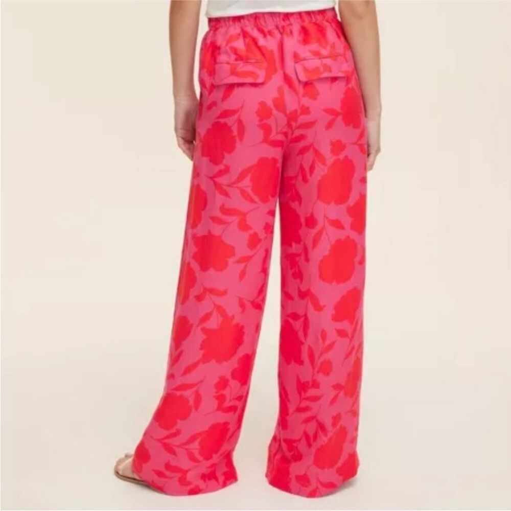 XS - Kate spade x target Floral Red Wide-Leg trouser Pants - Picture 2 of 6